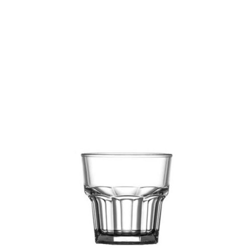 kunststofGlas Remedy met een inhoud van 20 cl. stapelbaar. dit transparante glas kan bedrukt en gegraveerd worden
